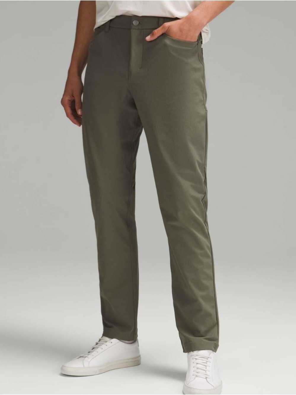 Lululemon ABC Classic-Fit Pant 30" *Warpstreme
Army Green